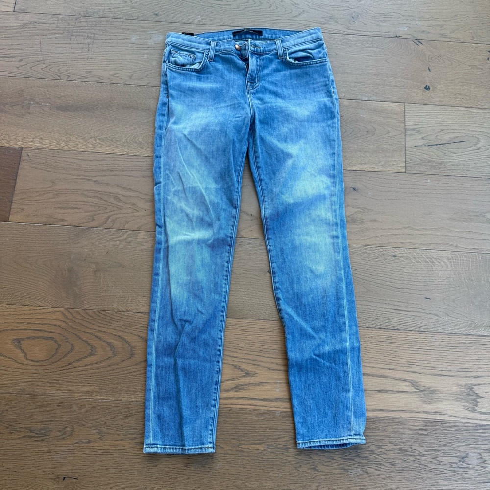 J Brand Jake Light Blue Wash High Waist Skinny Jeans